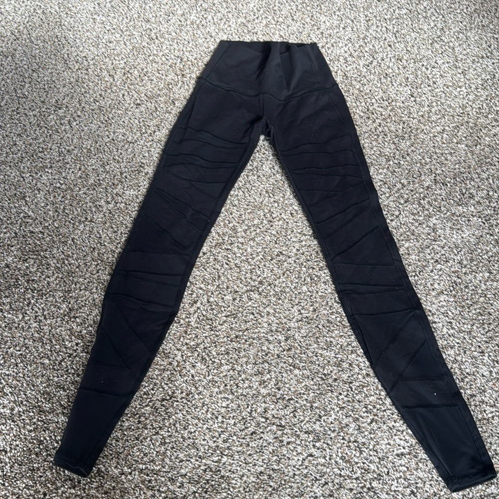 Black mesh full length lululemon leggings